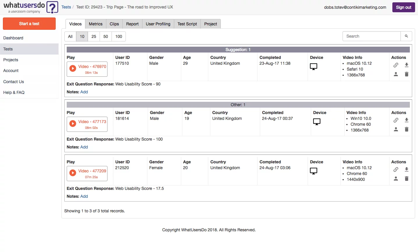 whatusersdo usability testing platform