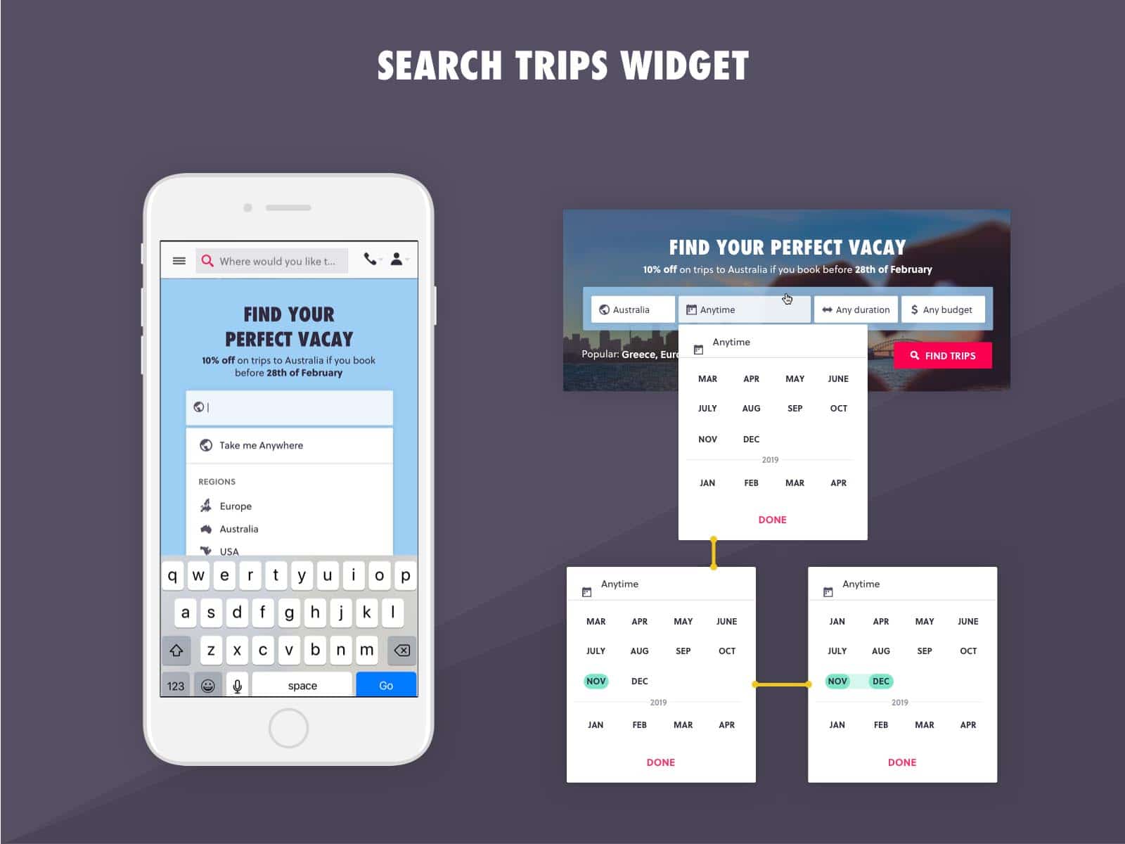 contiki search trips widget