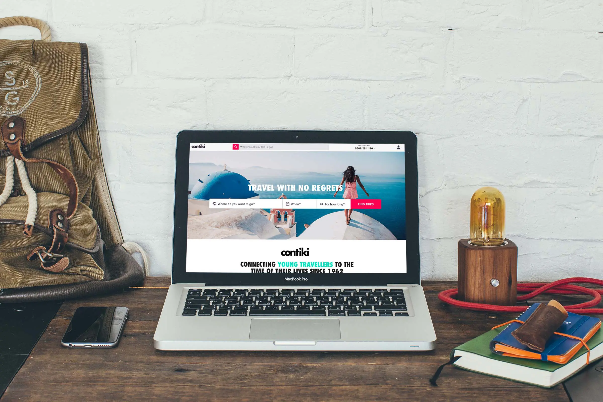 contiki homepage ui design
