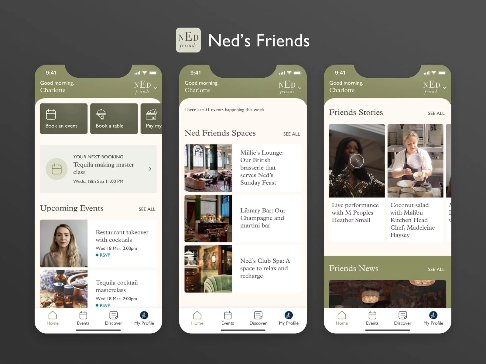 ned friends homescreen