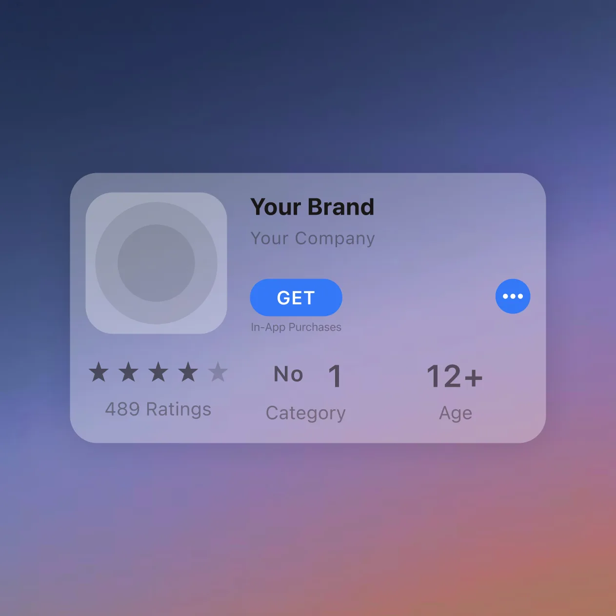 custom app mock up appearing on the app store